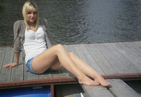 Water Pantyhose Stocking Tights Nylon Blonde Sexy Babe F