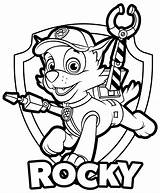 Paw Patrol Coloring Pages Rocky Printable Choose Board Rubble sketch template