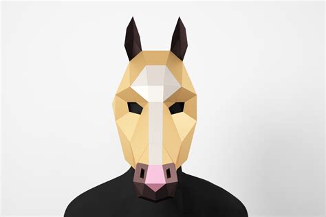 horse mask diy  poly mask paper craft mask  template  mask