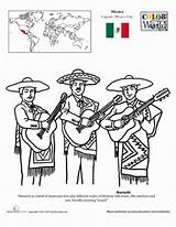 Mariachi Hispanic sketch template