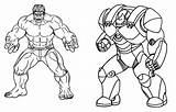 Hulk Hulkbuster Colorear Dibujos sketch template