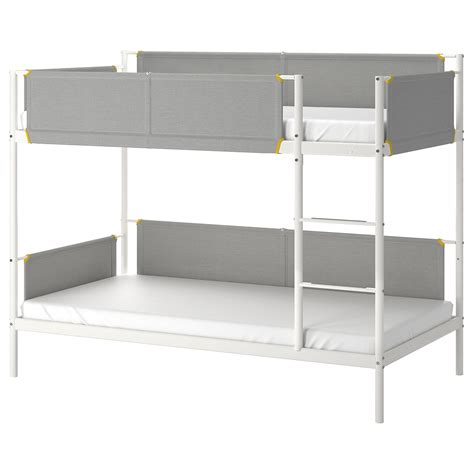 vitval bunk bed frame whitelight gray twin ikea