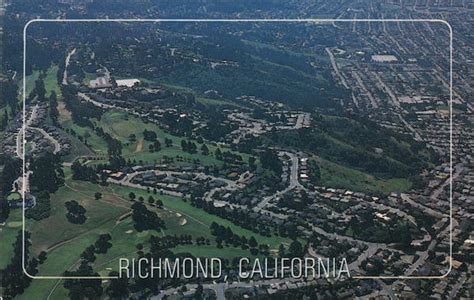 aerial view  richmond california postcard