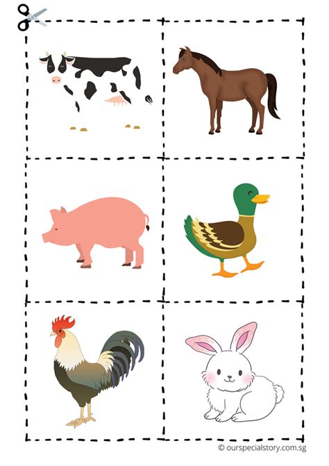 farm animals matching printable
