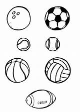Coloring Sports Balls Pages Sport Unknown sketch template
