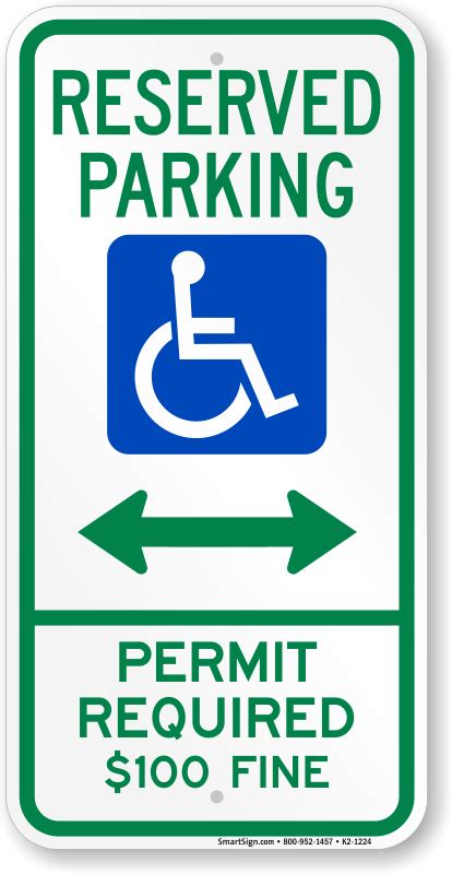 montana bidirectional reserved  parking sign