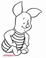 Piglet Coloring Pages Disneyclips Sitting Down sketch template