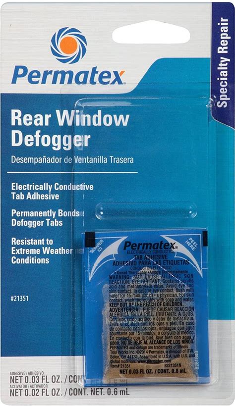 permatex electrically conductive  rear window defogger tab adhesive permatex