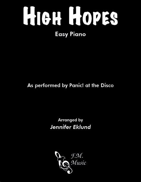 high hopes easy piano  panic   disco fm sheet  pop
