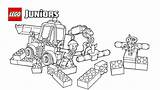 Digger Bulldozer Colouring Juniors Playmobil sketch template