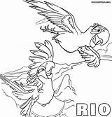Rio Coloring Pages Movie Print Jewel Color Blu Colorings Cartoon Choose Board Coloringway sketch template