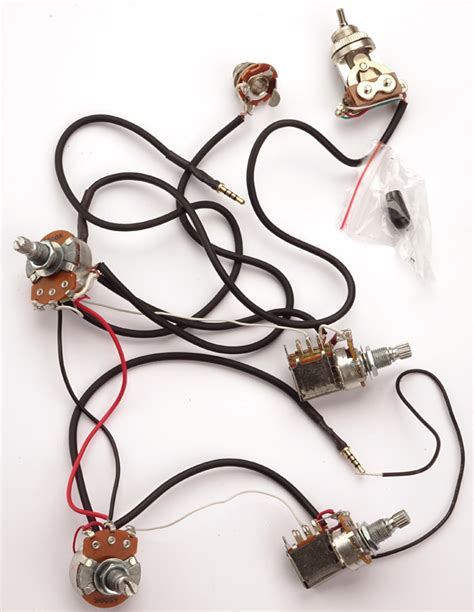 kwikplug lp dual coil tap humbucker wiring harness pre soldered drop