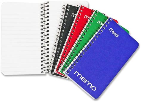 mead small spiral notebooks lined college ruled paper pocket notebook memo pads  home