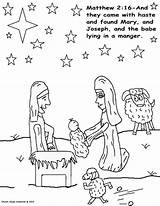 Jesus Birth Coloring Pages Born Christmas Baby Sheep Scene School Christ Sunday Nativity Precious Moments Church Kids Collection House Manger sketch template