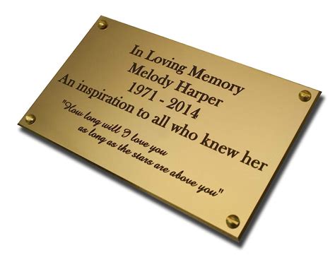 rectangular solid brass engraved nameplate personalised