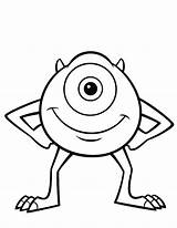 Mike Wazowski Inc Monsters Coloring Monster Pages Eyed Drawing Disney Color Kidsplaycolor Para Drawings Baby Dibujos Boo Printable Google Easy sketch template