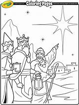 Coloring Wise Men Nativity Getcolorings Jesus Pages Film sketch template