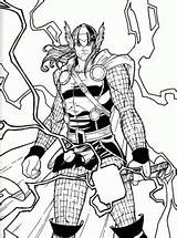 Thor Coloring Marvel Pages Thunder God Loki Funny Kids Printable Super Comics Print Sheets Xcolorings sketch template