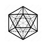 D20 Icon Icosahedron Dice 20d Dungeons Dragons Dd Icons Sacred Geometry sketch template