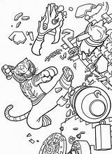 Coloring Panda Kung Fu Pages Tigress Popular sketch template