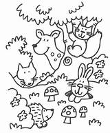 Forest Animals Kids Printable sketch template