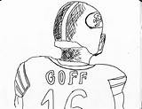 Goff Redwoodbark 49ers sketch template