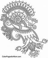 Coloring Paisley Pages Mandala sketch template