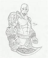 Kratos God War Coloring Deviantart Pages Search sketch template