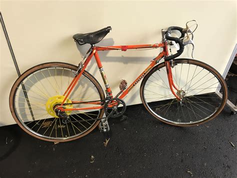 orange peugeot  speed vintage road bike  auctions