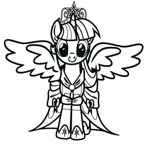 pony princess twilight sparkle coloring pages  getcolorings