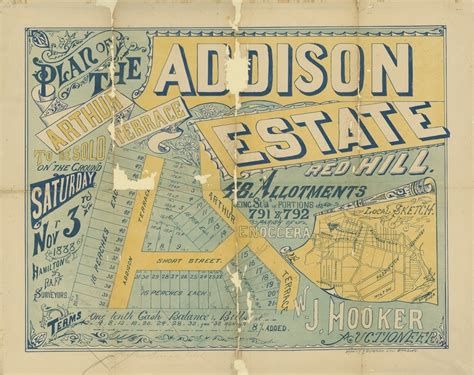 addison estate red hill  map   week state library  queensland