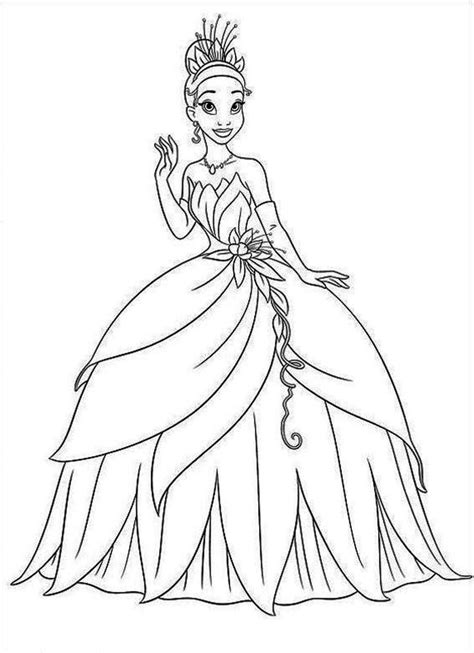princess tiana coloring pages   print