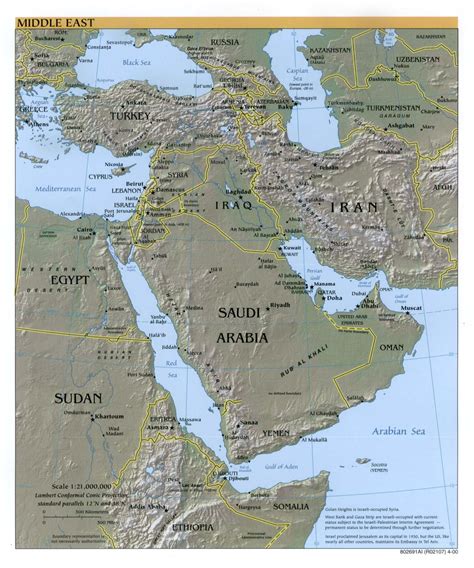 middle east maps kokb almn
