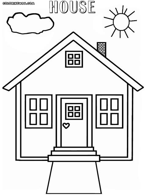 house coloring pages coloring pages    print