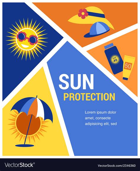 sun protection royalty  vector image vectorstock