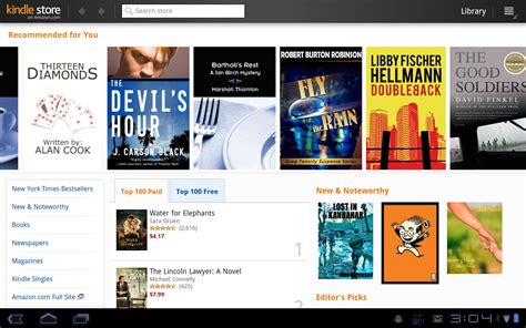 amazon kindle app updates  supports honeycomb tablets  larger screens