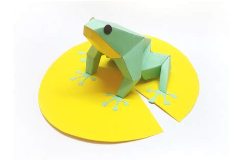 diy paper frog printable  paper amaze thehungryjpeg
