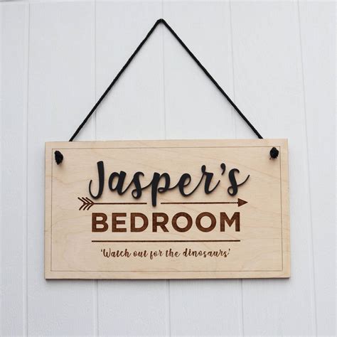 personalised wooden bedroom sign  marf creative notonthehighstreetcom