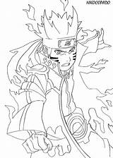 Naruto Mode Bijuu Kurama Coloring Lineart Pages Printable Anime Color Credits Link Online Description sketch template