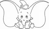 Ear Dumbo Coloring Pages Little Big sketch template