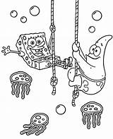 Spongebob Jellyfish Patryk Kolorowanki Meduzy Kolorowanka Topcoloringpages Malowanki Spogebob sketch template