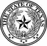 Texas State Seal Coloring Template Pages Sketch sketch template