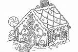 Coloring Pages Printable Christmas Candy House Sheets Colouring sketch template