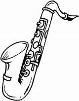 Coloring Saxophone Pages Jazz Instruments Music Clipart Choose Board Cool Musical sketch template