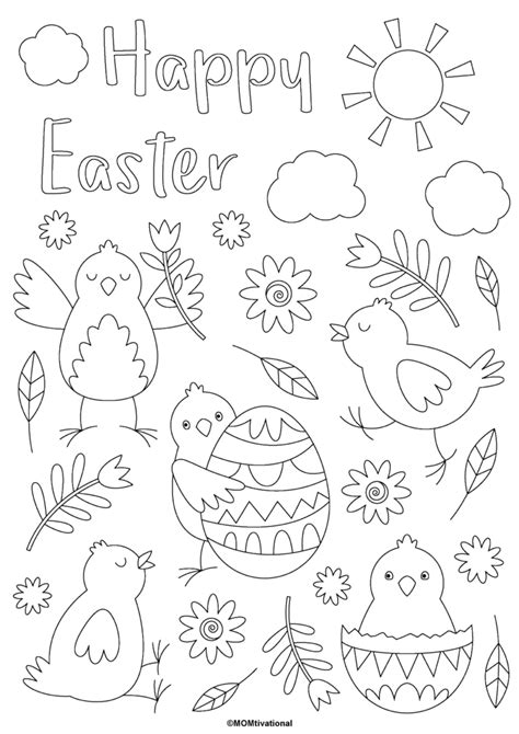 easter coloring pages  kids youll love momtivational