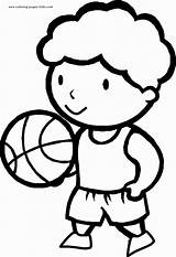 Coloring Pages Sports Basketball Printable Color Kids Sheets Found sketch template