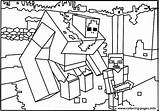Minecraft Golem Iron Coloring Pages Getdrawings sketch template