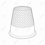 Thimble Drawing Outline Getdrawings sketch template