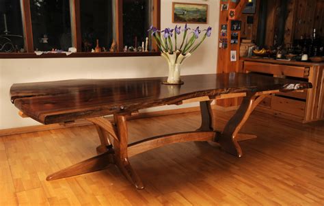 walnut slab  white oak dining table finewoodworking
