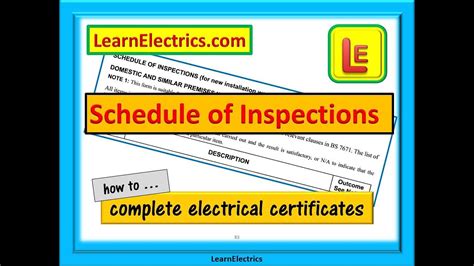 schedule  inspections   fill  electrical forms correctly
